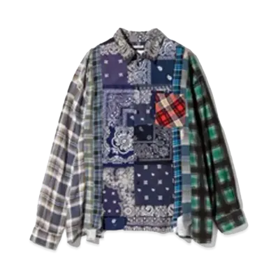 Needles x MIYAGIHIDETAKA 7 Cuts Wide Shirt - Flannel + Bandana "Type 6"