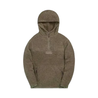 Kith Bonded Sherpa Quarter Zip Hoodie "Cypress"