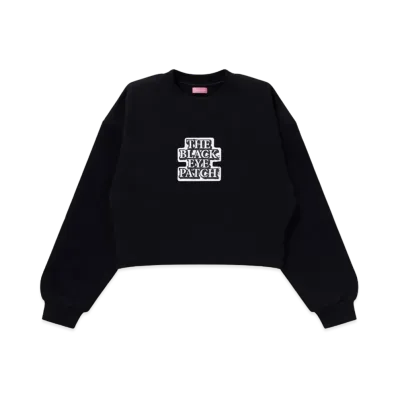 Blackeyepatch OG Label Cropped Crew Sweat "Black"