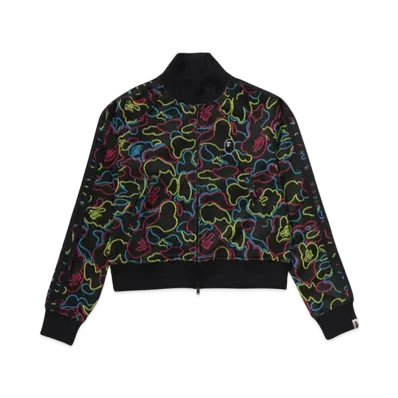 A BATHING APE Neon Camo Jacquard Track Jacket "Multi"