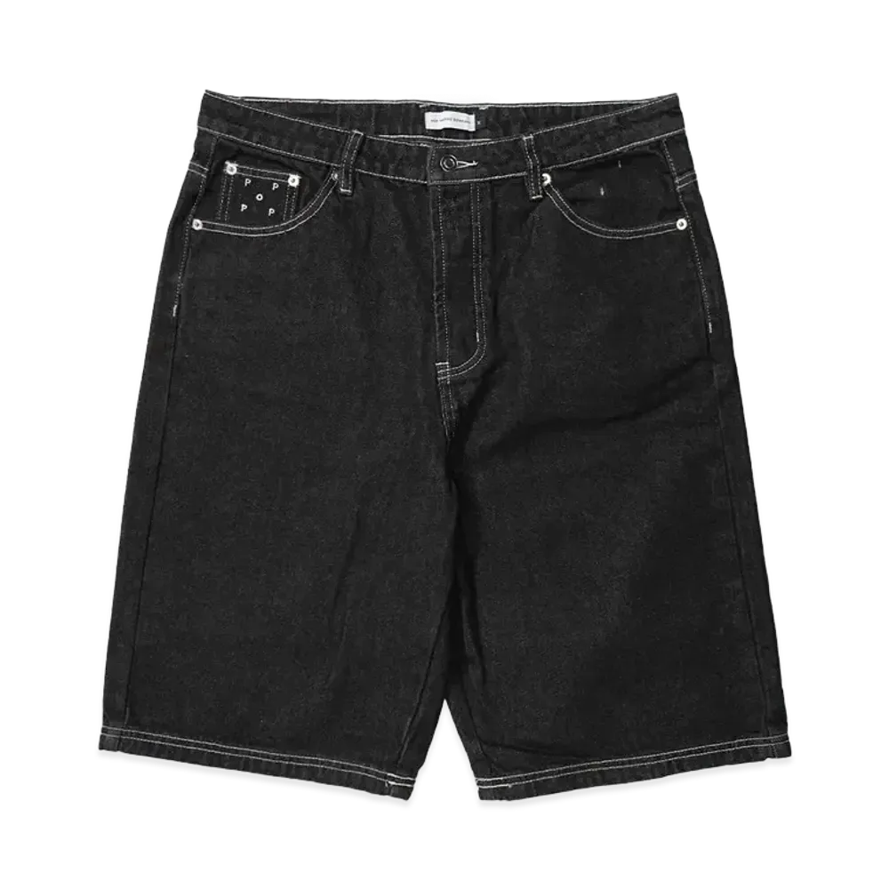 POP TRADING COMPANY longer drs short "BLACK DENIM"