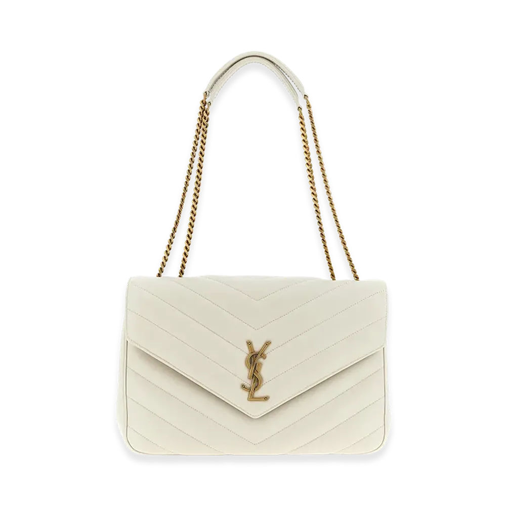 Saint Laurent Women's Loulou Large Shoulder Bag "Beige"