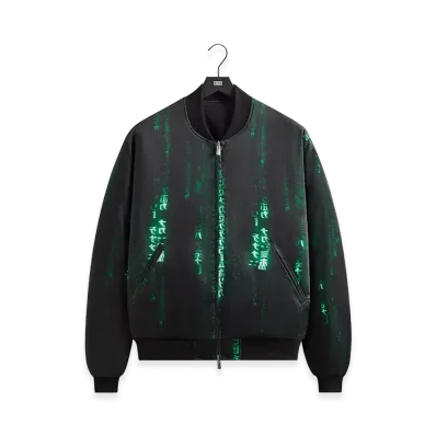 Kith x The Matrix Vance Satin Bomber Jacket "Black"