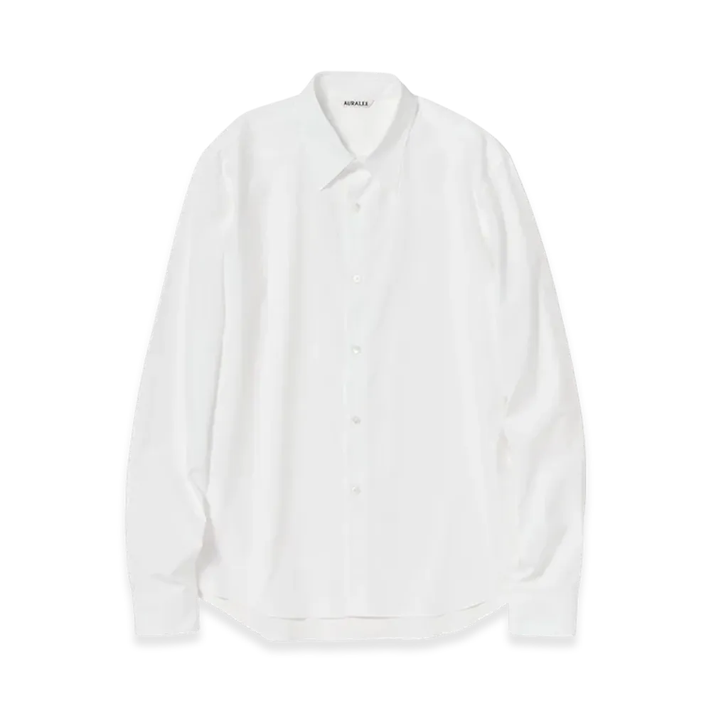 AURALEE Washed Finx Twill Slim Shirt "White"