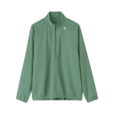 Goldwin Floating Windshell Half-Zip Pullover (Unisex) "Marine Wood Green"