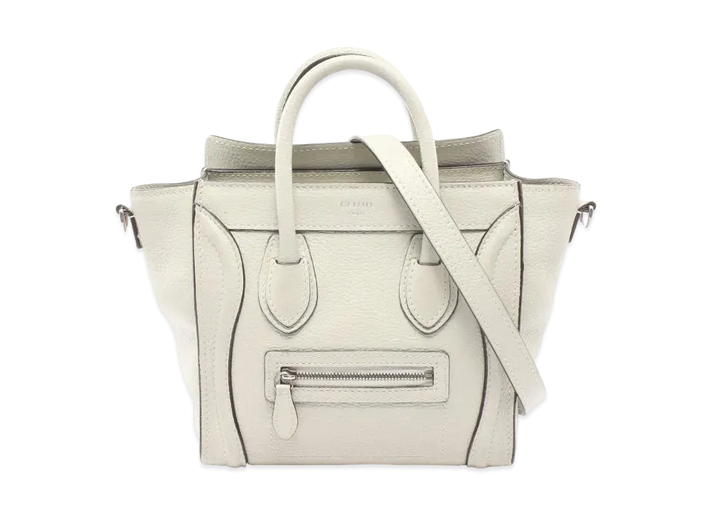 CELINE Nano Luggage Bag "White"