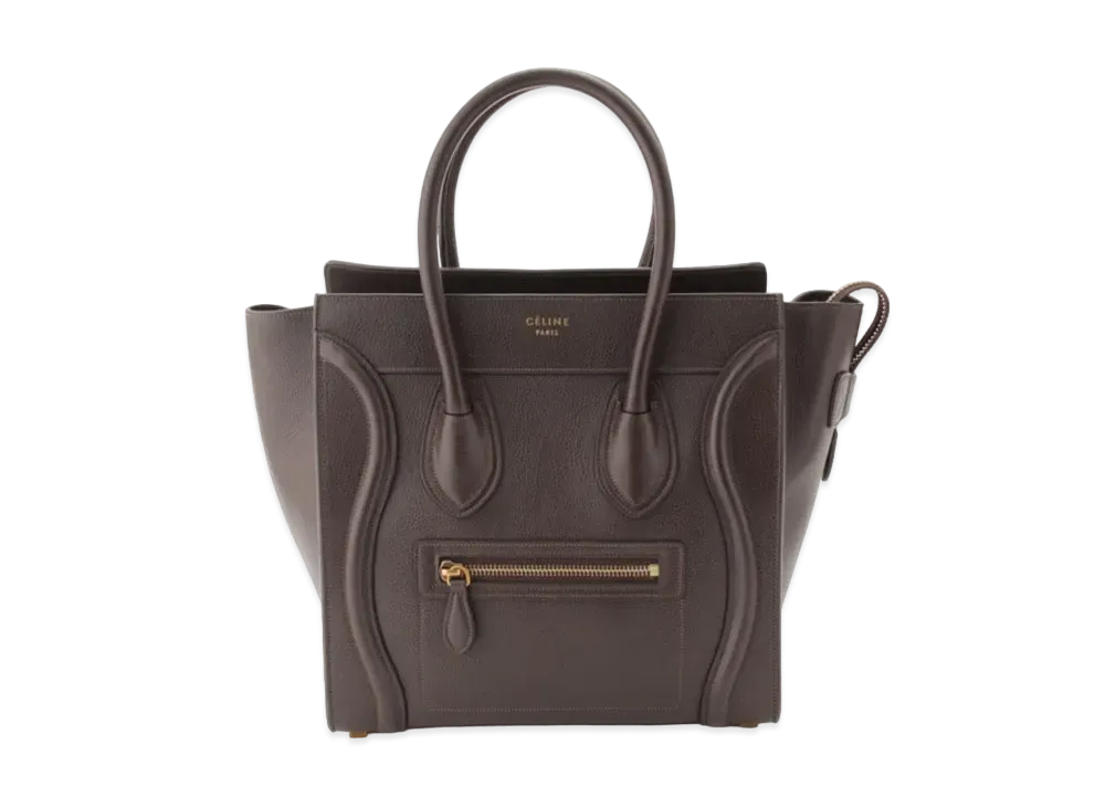 CELINE Micro Luggage Bag "Dark Brown"