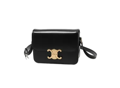CELINE Teen Triomphe Shoulder Bag "Black"