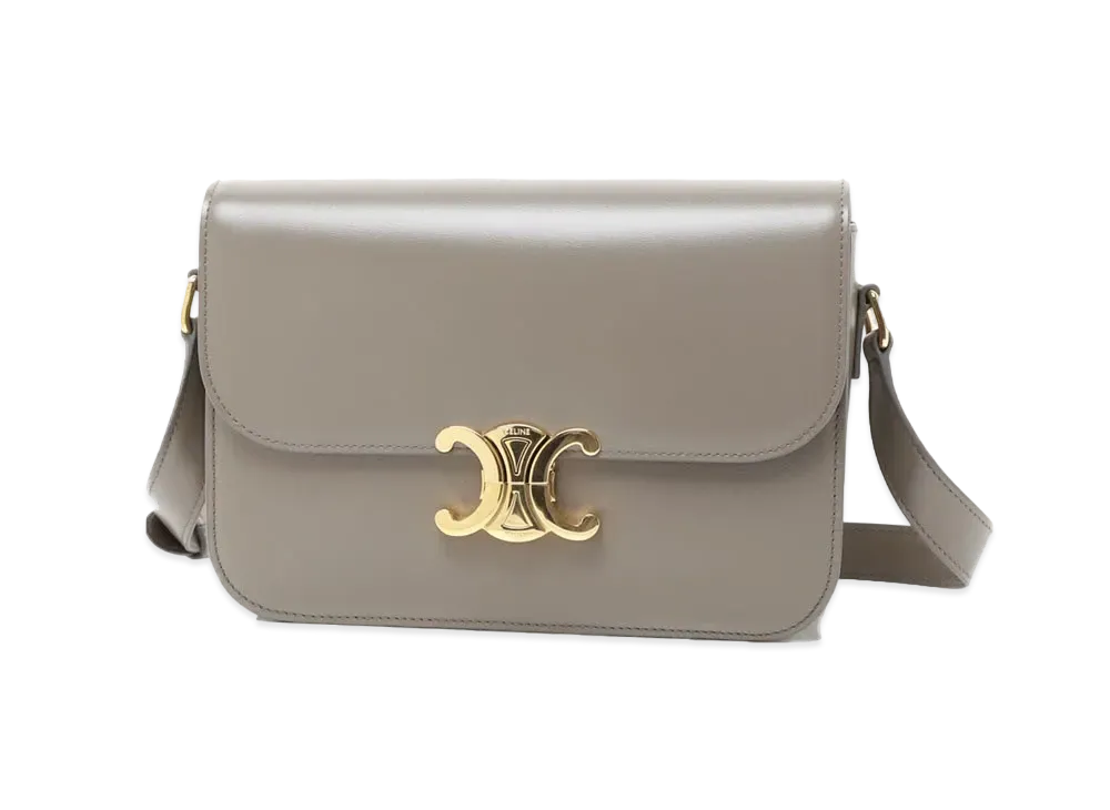 CELINE Teen Triomphe Shoulder Bag "Beige"