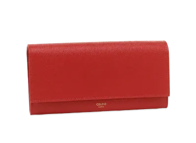 CELINE Large Flap Wallet "Red"