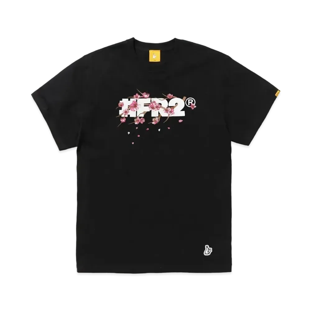 FR2 Sakura Embroidery #FR2 Logo T-shirt "Black"