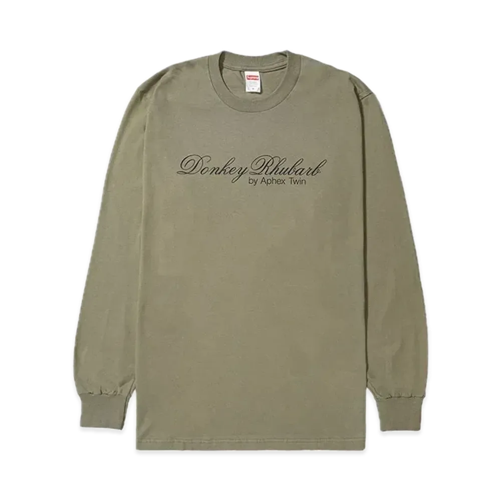 Supreme x Aphex Twin Donkey Rhubarb L/S Tee "Olive"