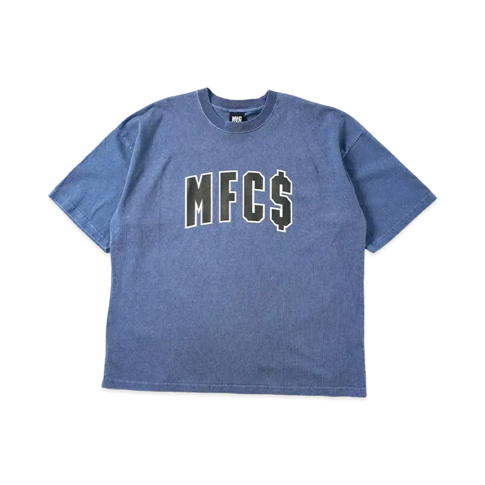 MFC STORE MFC$ Arch Logo Pigment Big Silhouette Tee "Denim"