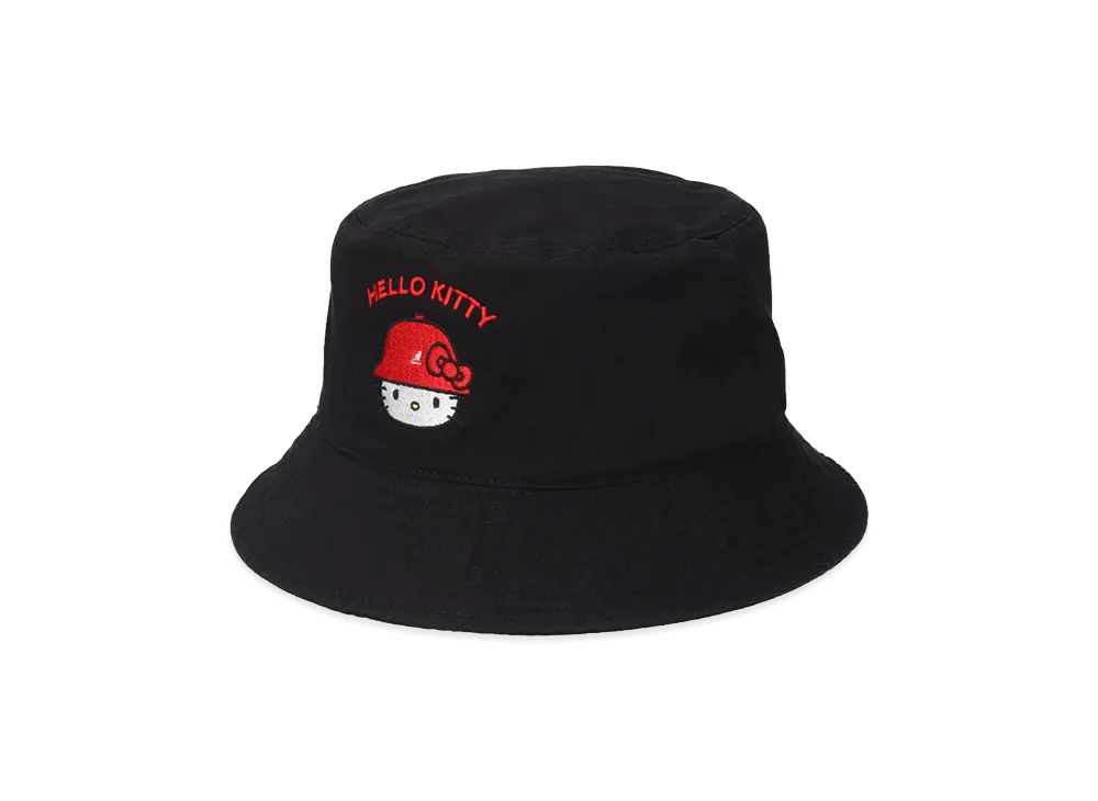 KANGOL x HELLO KITTY Washed Bucket "Black"
