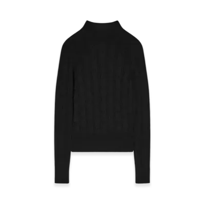 DRIES VAN NOTEN Women's Fitted Wool Sweater "Black"