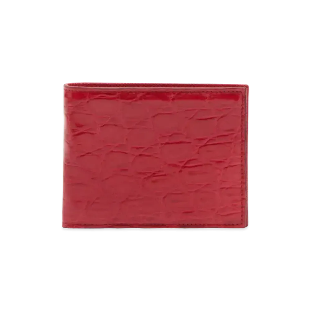 Dolce&Gabbana Bifold Wallet Crocodile Side Leather "Red"