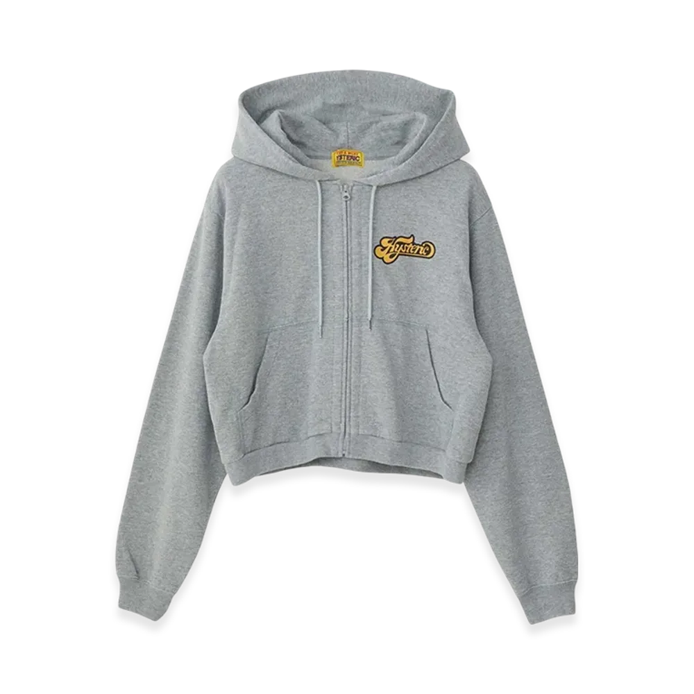 HYSTERIC GLAMOUR Levitated Girl Short Hoodie "Top Gray"