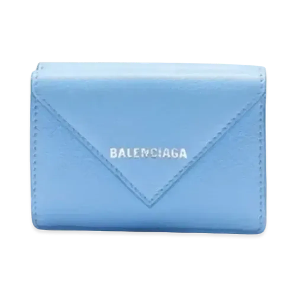 BALENCIAGA Papier Mini Wallet "Blue"