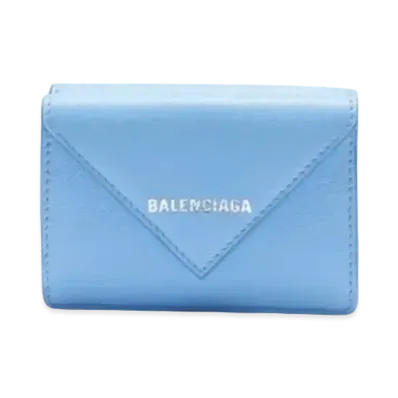BALENCIAGA Papier Mini Wallet "Blue"