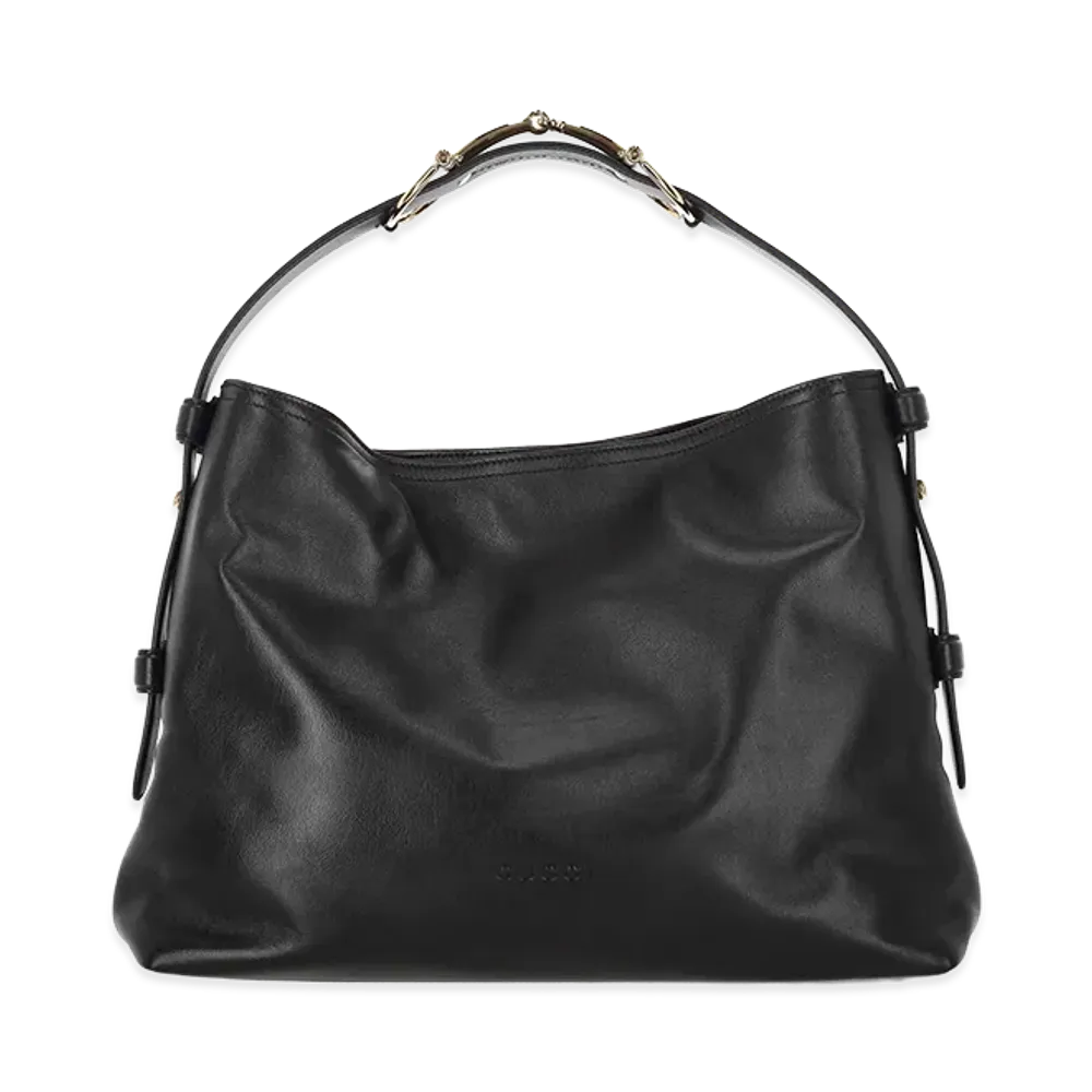 GUCCI Women's Leather Medium Gucci Beatrix Shopping Bag "Black"