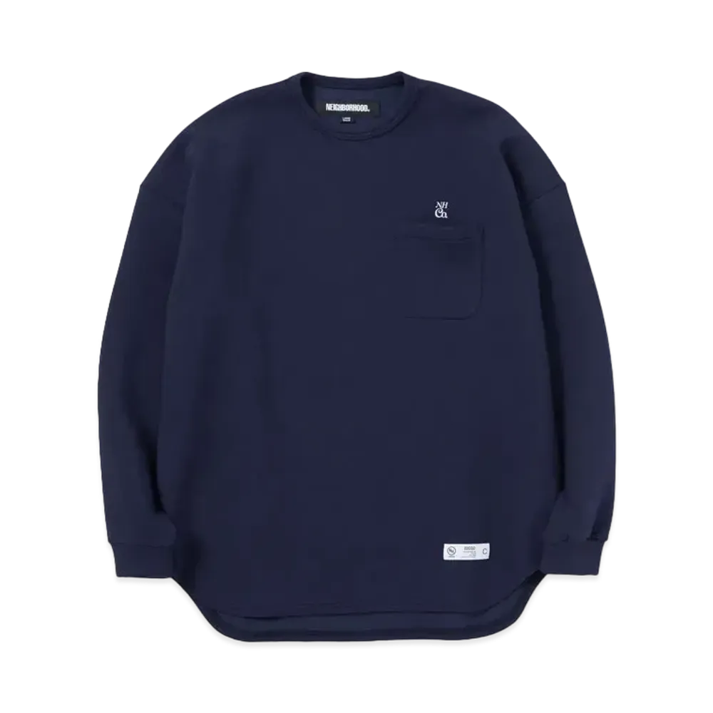 NEIGHBORHOOD Double Crewneck LS . EC "Navy"