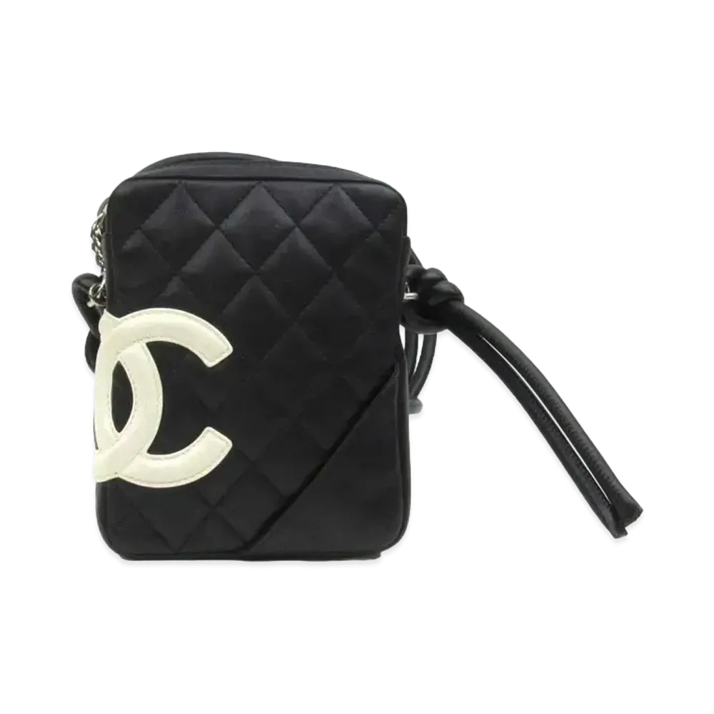 CHANEL Cambon Line Small Pochette Crossbody Bag Mini "Black/White"