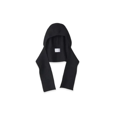 ssstein Wool/Alpaca Milled Knit Balaclava "Black"