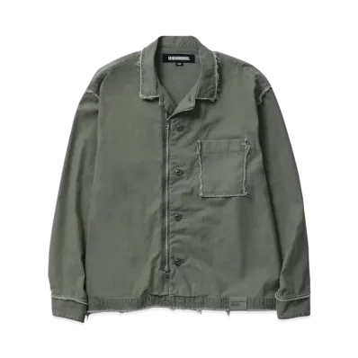 NEIGHBORHOOD Untrimmed Zip Shirt LS "Olive Drab"