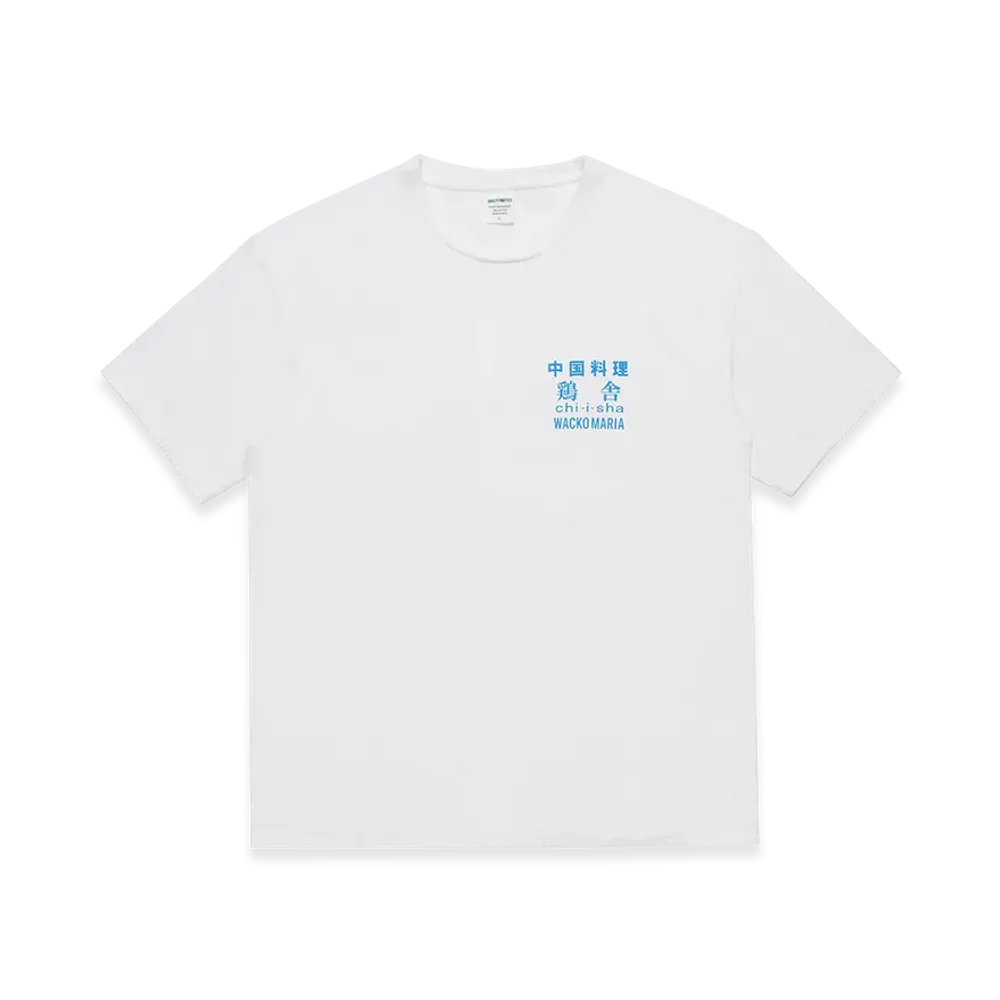 WACKO MARIA x 鶏舎 Washed Heavy Weight T-Shirt "White"