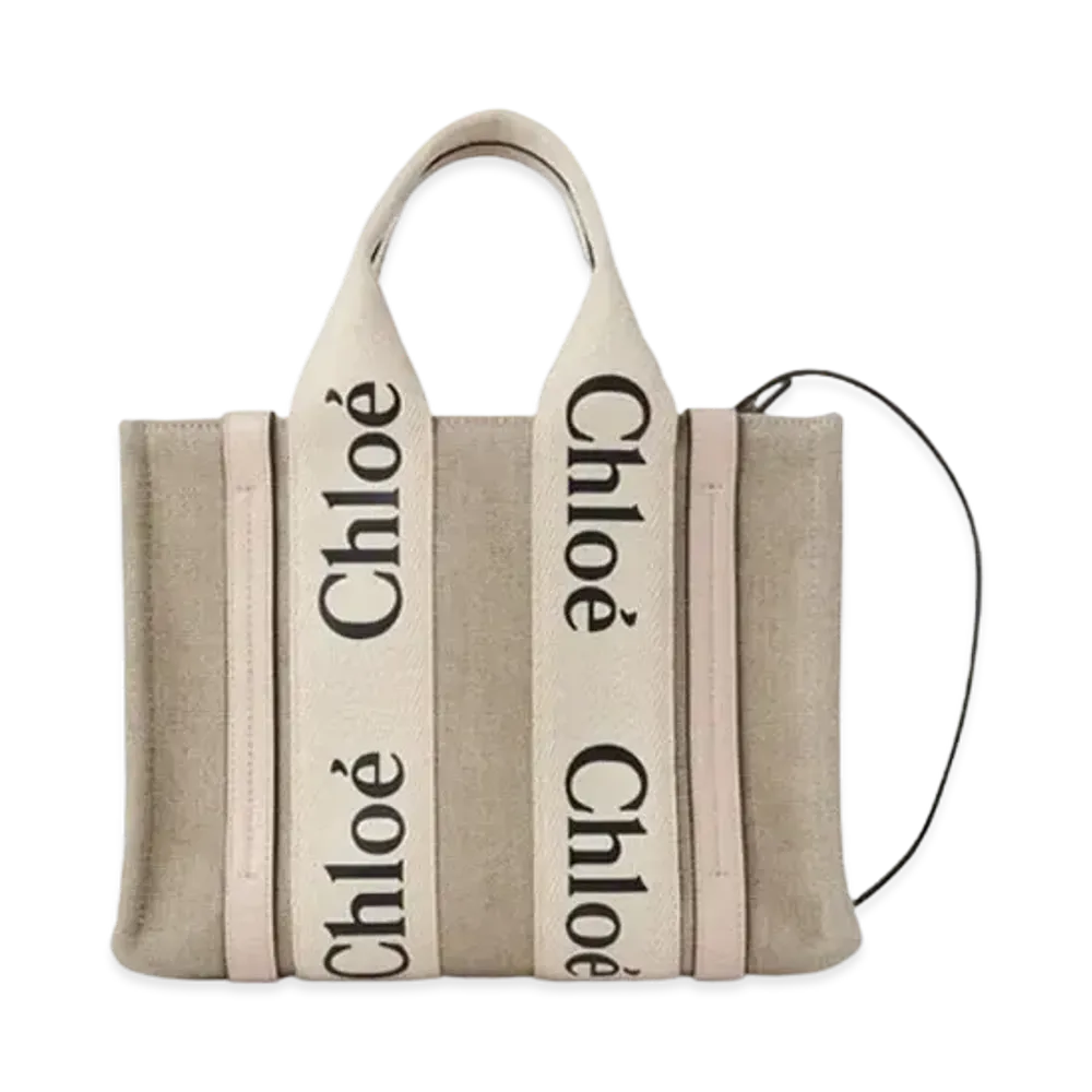 Chloe Small Woody Tote Bag "Cement Pink"