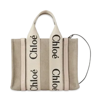 Chloe Small Woody Tote Bag "Cement Pink"