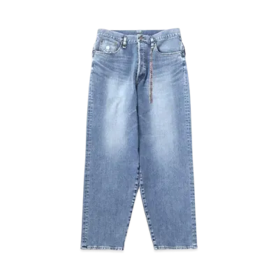 mastermind WORLD Water Repellent Stretch Denim Pants Buggy Fit "Indigo"