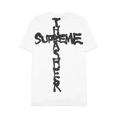 Supreme x Thrasher Cross Tee "White"