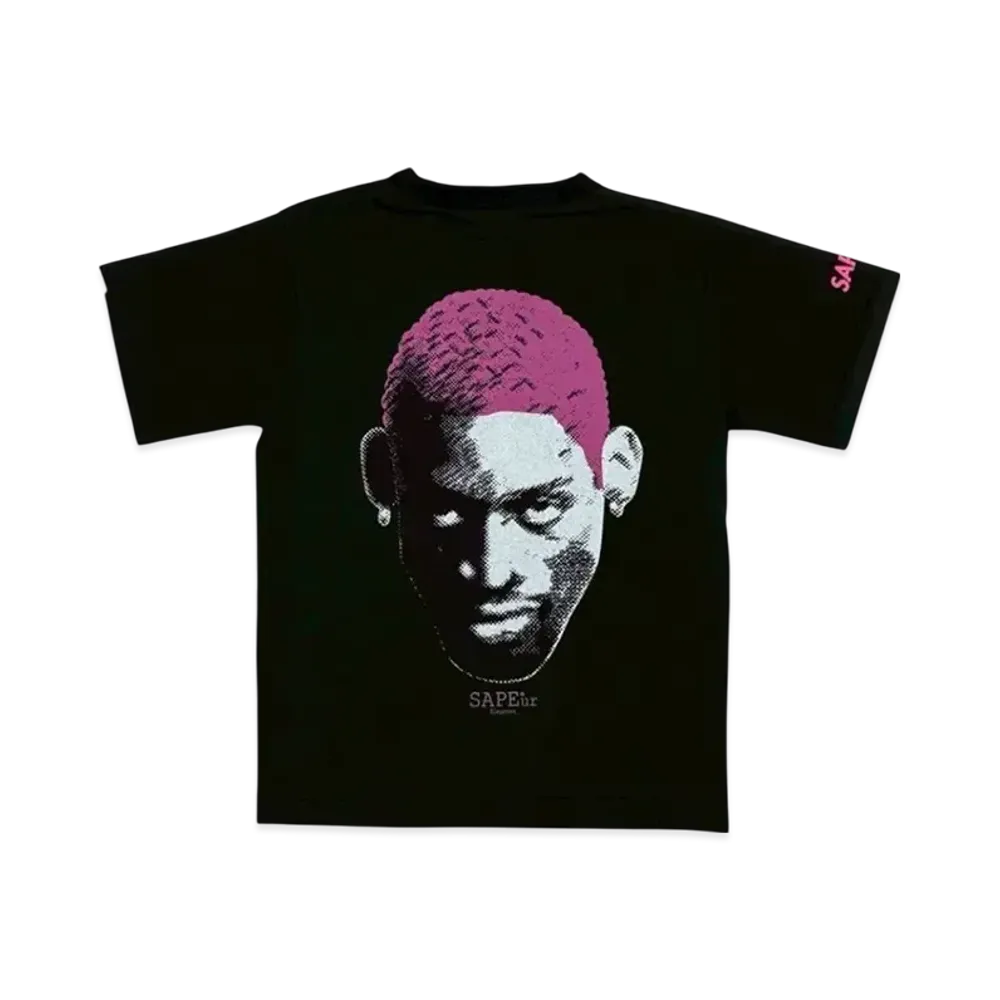 SAPEur Kid's Archive Series Neon Pink Head S/S Tee "Black"