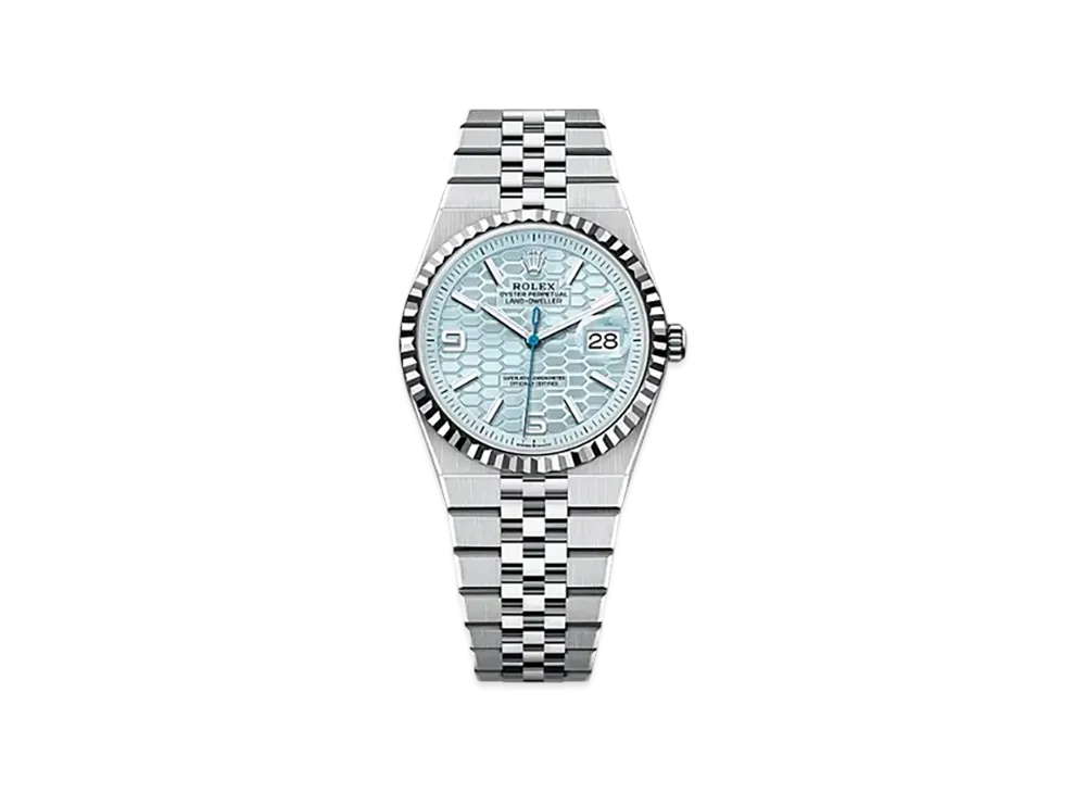 ROLEX Land-Dweller 36mm Platinum 127236 "Ice Blue"