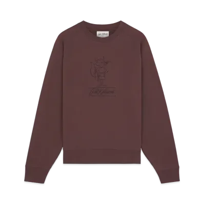 Maison Kitsune Cafe Kitsune Festive Barista Fox Oversize Raglan Sweatshirt "Americano"