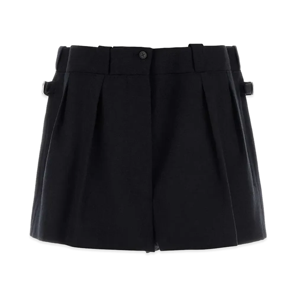 PRADA Women's Wool Shorts "Blue"