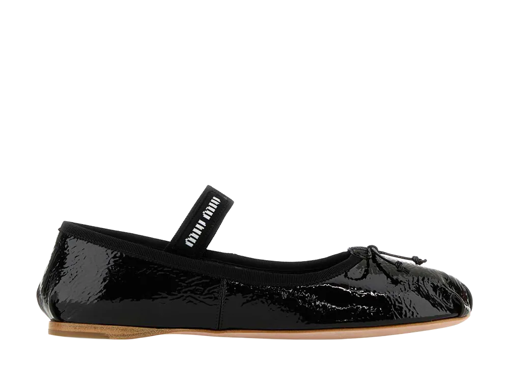 MIU MIU Women's Naplak Ballerinas "Black"