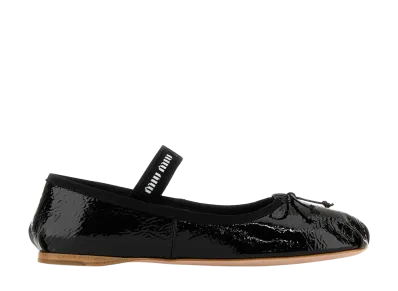 MIU MIU Women's Naplak Ballerinas "Black"