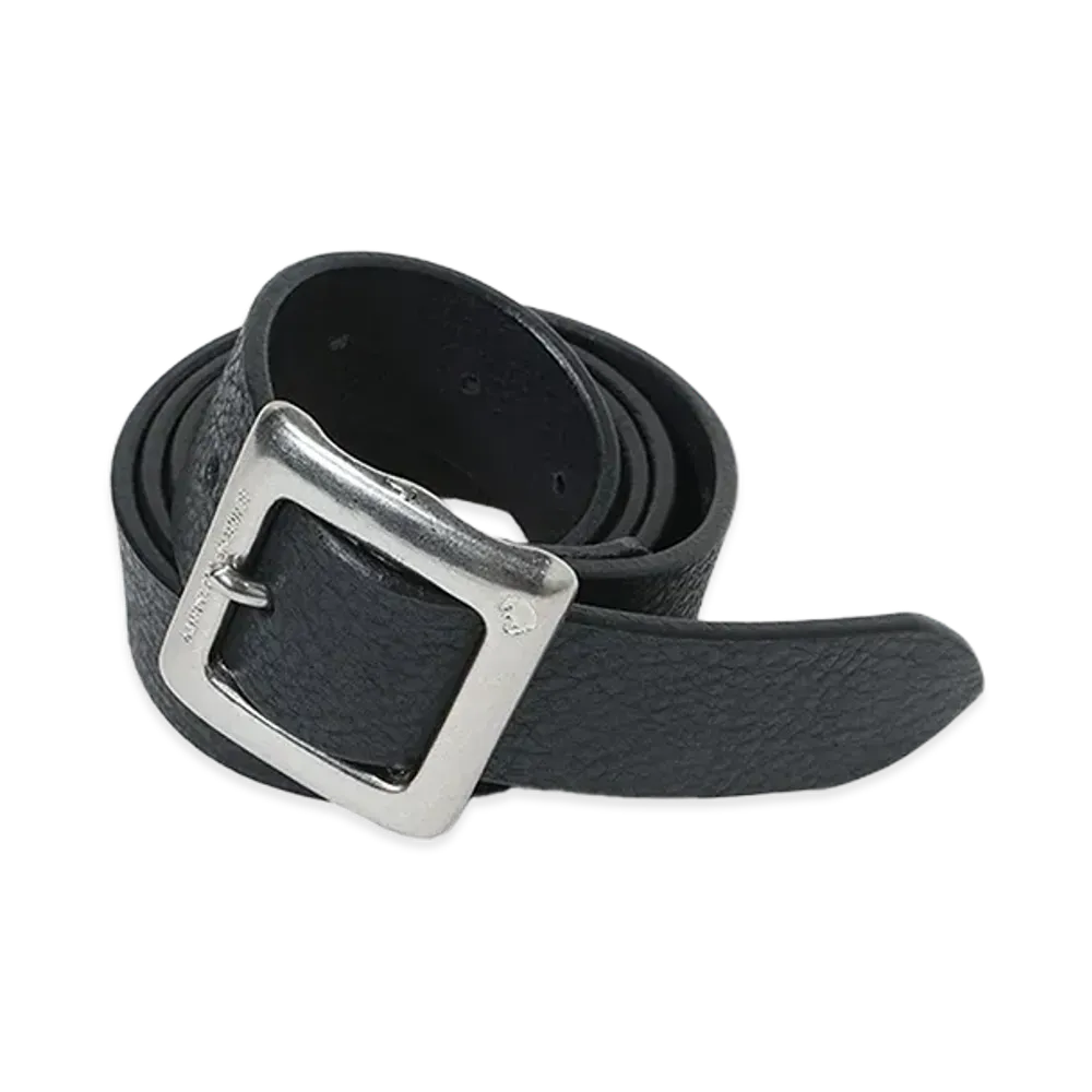 RATS LEATHER BELT "BLACK x SILVER"