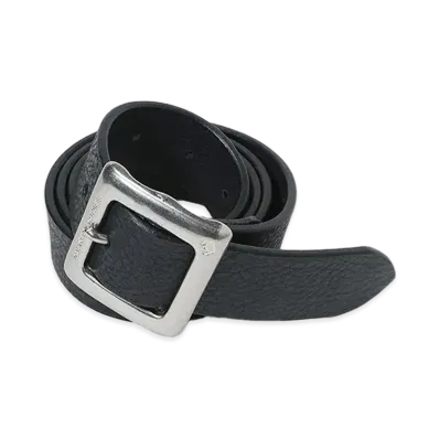 RATS LEATHER BELT "BLACK x SILVER"