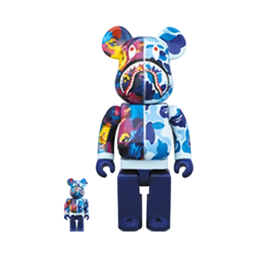 Bearbrick x Bape x Mika Ninagawa Shark 100% & 400%