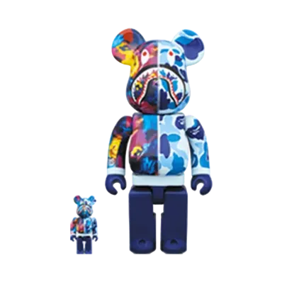 Bearbrick x Bape x Mika Ninagawa Shark 100% & 400%