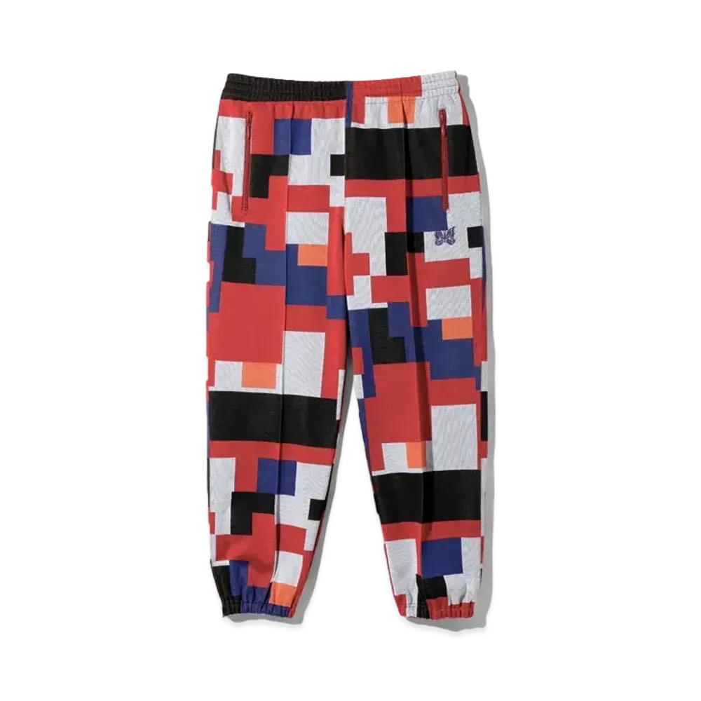 Needles for NEPENTHES Zipped Track Pant - Poly Jq. "Multi Block"