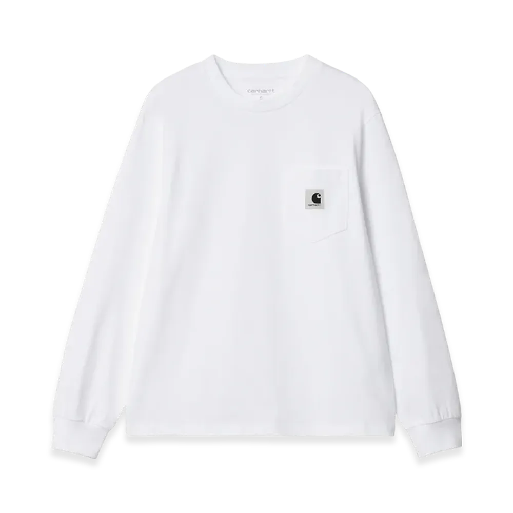 Carhartt WIP Women's Pocket Long Sleeve T-Shirt "White"