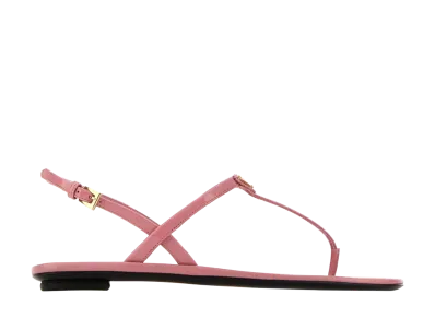 PRADA Women's Leather Thong Sandals "Pink"