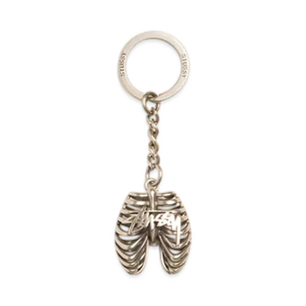 Stussy Ribcage Keychain "Silver"