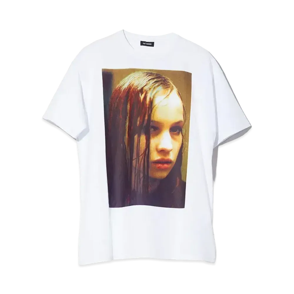 RAF SIMONS Oversized T-Shirt Christiane F. "White"