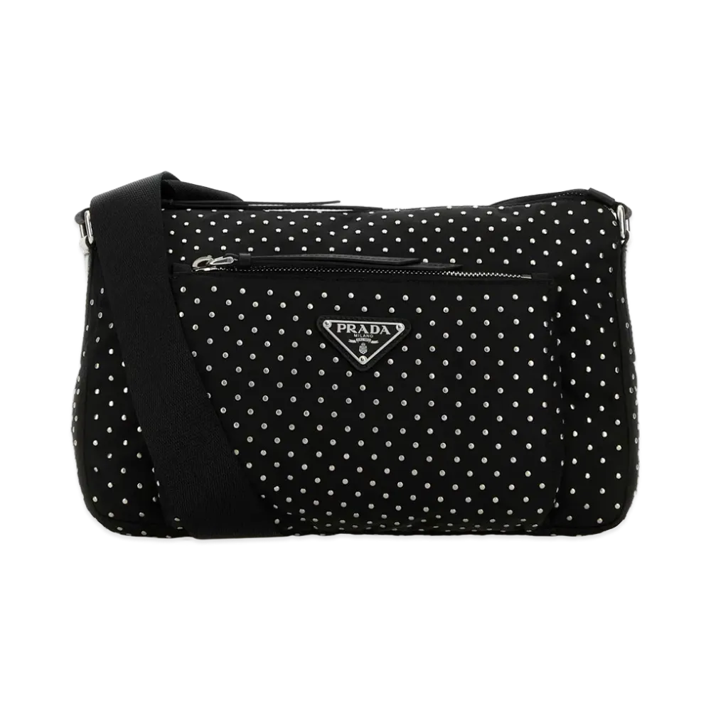 PRADA Women's Re-Nylon Crossbody Bag "Black"