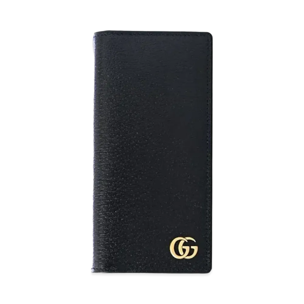GUCCI GG Marmont Long Wallet Leather "Black/Gold"